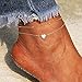 Produktbild Deniferymakeup Fußkettchen Silber und Gold Love Heart Doppelkette Armband Fußkettchen Fashion Strand Armband Fußkettchen Fußschmuck