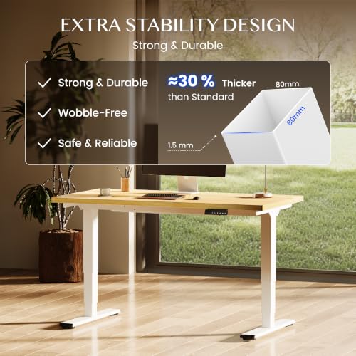 FLEXISPOT Höhenverstellbarer Schreibtisch mit Dualmotor 160×80 cm – Ansicht 9