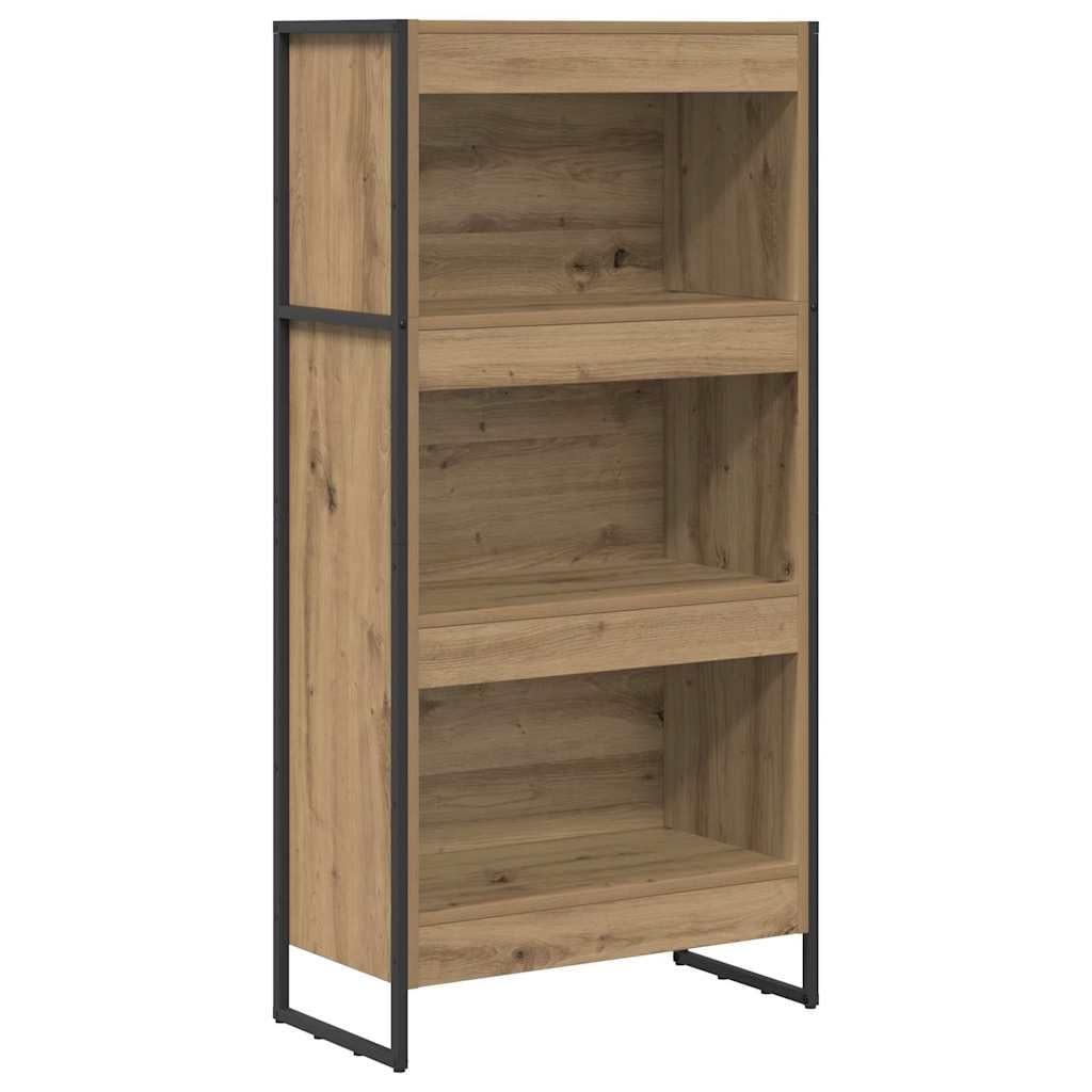 Regał na książki, rękodzieło, dąb, 80 x 30 x 155 cm, materiał drewnopochodny, przemysłowy regał stojący do salonu, biura, sypialni, trwały