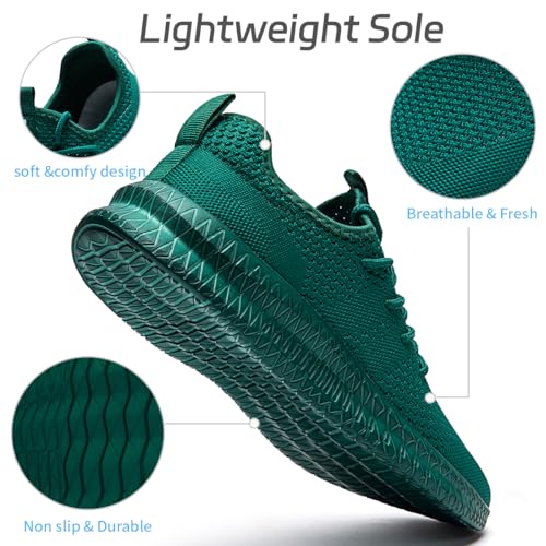 Image of Men Non-Slip Work Shoes Tennis Gym Sneakers Breathable Slip Resistant Lightweight and Comfortable for All-Day Wear Sports and Walking