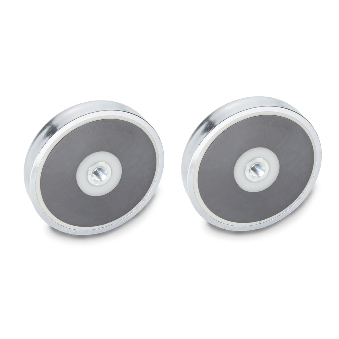 Ganter Normelemente 50.4-HF-50-10-M8 GN 4-HF-50-M8 Holding Magnets with Internal Thread Silver Diameter 50 mm Thread d6: M8 Pack of 2