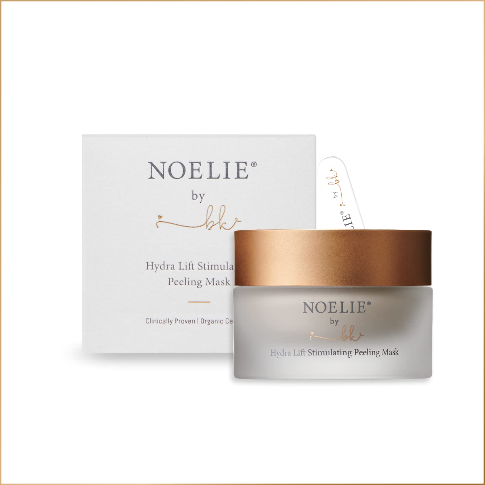 NOELIE Hydra Lift Stymulacja maseczka peelingująca 50 ml | bardzo skuteczny naturalny kosmetyk | luksusowa enzymatyczna maska peelingująca dla zmęczonej i zanieczyszczonej skóry | nadaje jędrną i jędrną skórę twarzy | Made in Germany