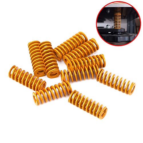 Wohlstand Molde de compresión,Muelles para impresora 3D de 0,39 pulgadas de diámetro exterior de 0,98 pulgadas de longitud, muelles de compresión M3, para Creality CR-10 10S S4 Ender 3,10 piezas