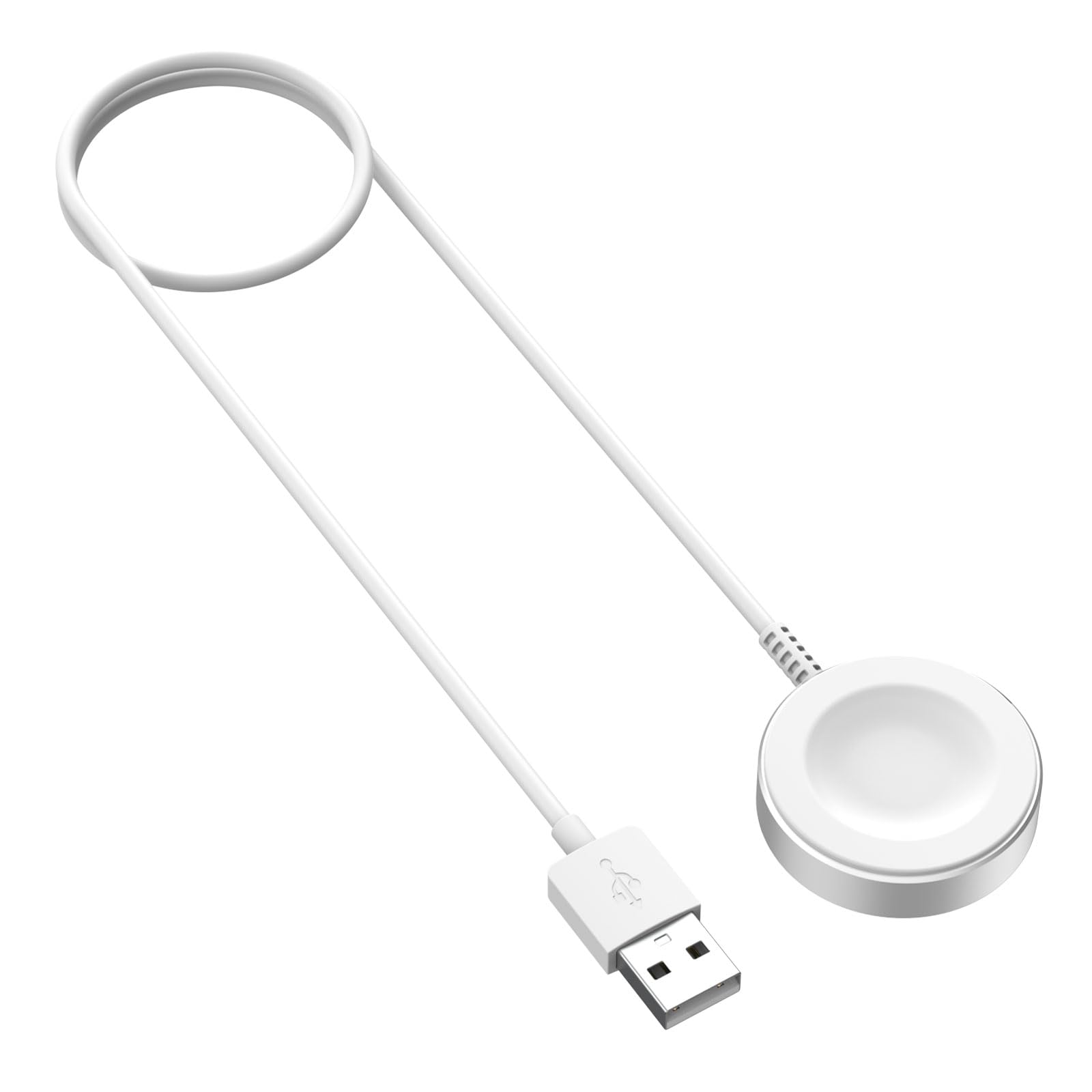 MoKo Magnetic Charger Compatible with Huawei Watch GT6/5/4/3/2 Pro/Watch 5/4/3/Fit 4/Ultimate/D2 - Standard & Pro Models, Aluminum Alloy Charger Dock with a 100 cm Charging Cable, White