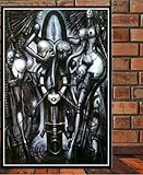 JYSHC Leinwanddruck Alien Hr Giger Li Ii Poster Horror Retro Leinwandbild Wandbild Wohnzimmer Dekoration Poster Und Drucke Kz99Mw 40X60Cm Kein Rahmen