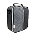 Lunch Box, KOSOX Original Multifunctional Collapsible Lunch Bag Multi-Layers Thermal Insulated Oxford Cooler Tote with Shoulder Strap (Black Gray Hidden Handle)