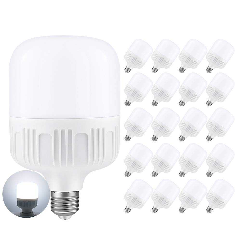 Mengjay LED Lampe E27 Kaltweiß 36W Leuchtmittel Licht 6000K 3600 Lumen Abstrahlwinkel 360 Grad,LED Energiesparlampe,20 Stück