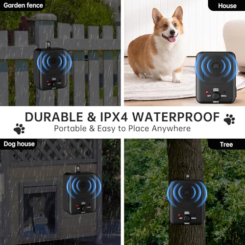 QEWEUUIE Anti Bell Gerät Hunde - 2026 Upgrade 3Modi Antibell Ultraschall Gerät - 50 Fuß Reichweite - Wiederaufladbares Automatisch Ultraschall Hundegebell Bellstopp für Große Mittler Kleine Hunde