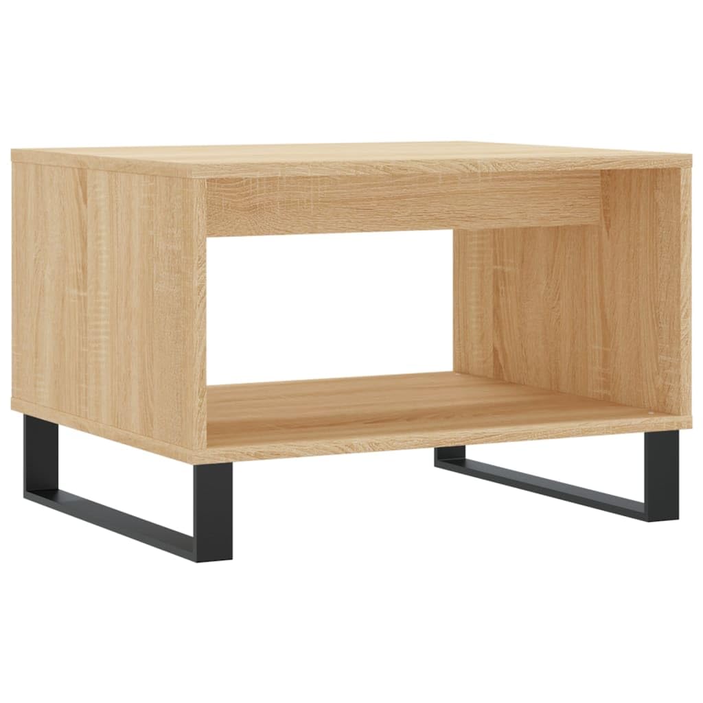 vidaXL Mesa de Centro Madera de ingeniería Roble Sonoma 60x50x40 cm