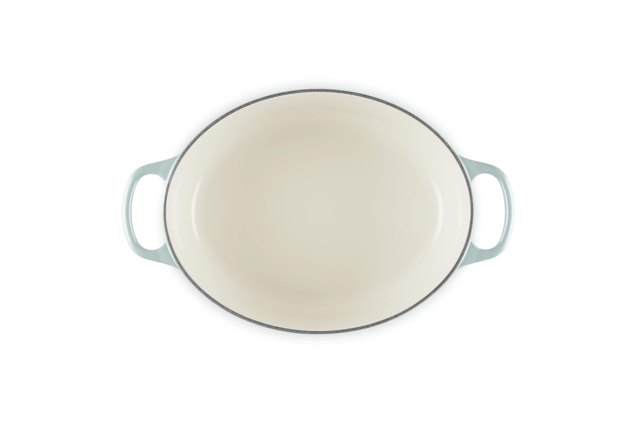 Le Creuset Signature Emaliowane żeliwne owalne naczynie do zapiekania z pokrywką, 27 cm, 4,1 l, sól morska