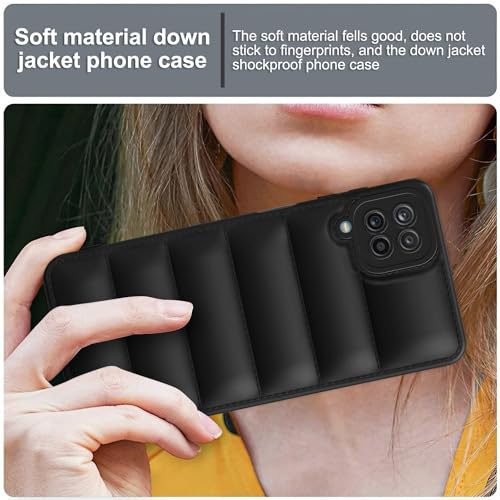 Amazon Solimo Puffer Case for Samsung Galaxy M12, Black - Image 6