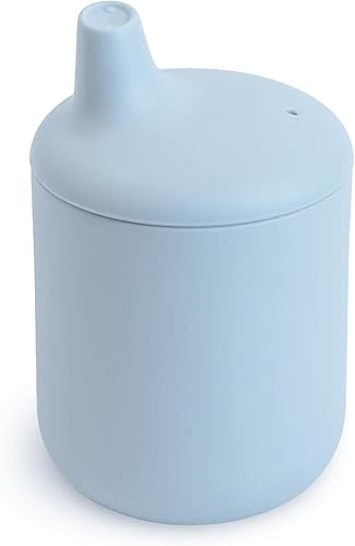 mushie Vaso para bebé 100% silicona Más de 6 meses (azul polvo)