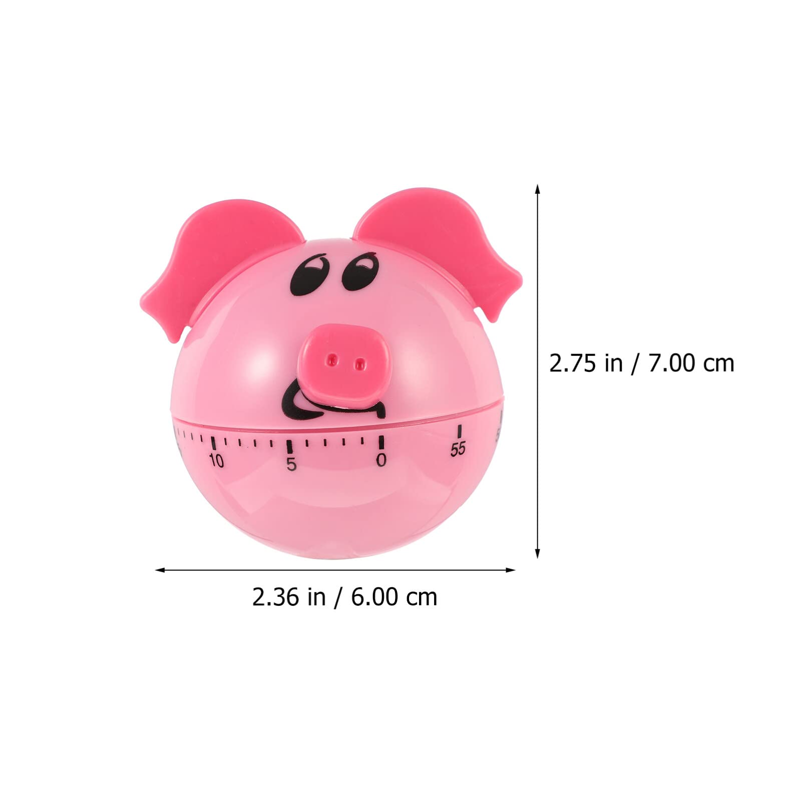 Cute Kitchen Timer Mechanical Timer: 60 Pink Pig Minutes Manual Cooking Timer Wind Up Countdown Timer Cute Timer for Cooking Reading Sports Study Time Management and Desktop Decor