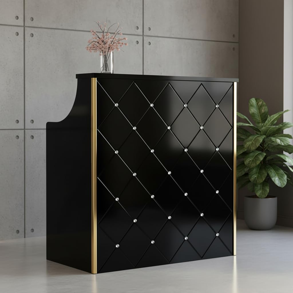 Recepcja fryzjerska lakierowana Diamond 100 cm kosmetyczna do salonu SPA