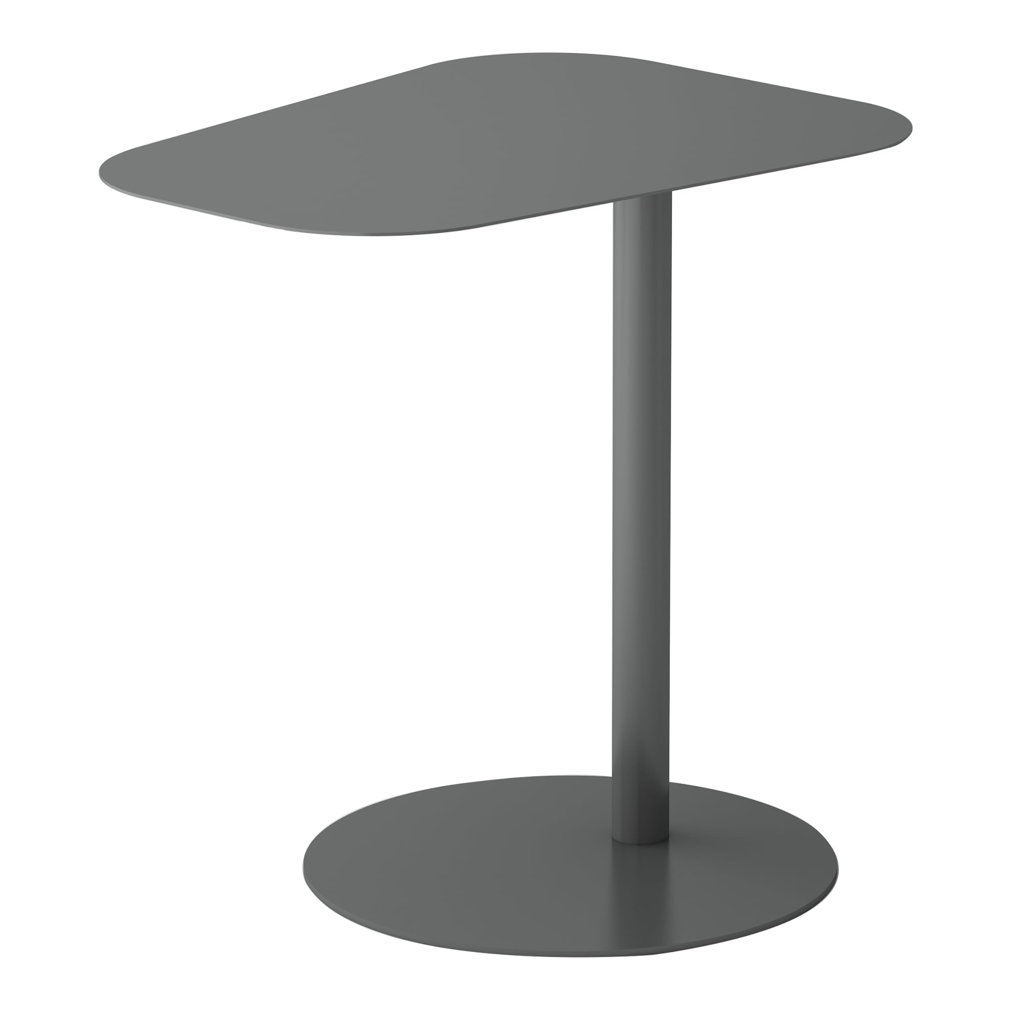 Stolik Nastätten stół ogrodowy stolik kawowy metalowy stelaż 50 x 50 x 38 cm szary matowy