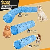 Hunde Agility Tunnel - Hundetunnel Spieltunnel Agilitytunnel Hundehöhle inkl Heringe und Transporttasche 300 x 50 cm