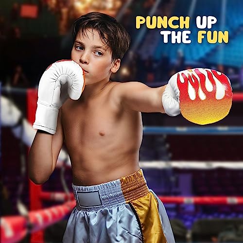 Flexzion Kids Boxing Gloves For 3 To 8 Years, 4 Oz Fire White Boxing Gloves For Children Sparring Youth Boxing Gloves Junior Training Mitts Punching Bag Gloves For Kickboxing, Mma, Muay Thai, Training #TOP6