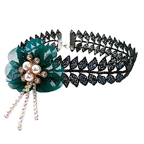 YOFAPA Choker Necklace Adjustable Rhinestone: Elegant Crystal Flower Clavicle Necklace Jewelry Party Vintage Lace Necklace