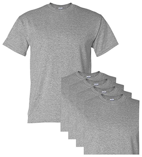 Gildan Adult DryBlend Sports T-Shirt, Sport Grey, L (Pack of 5)