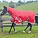 WeatherBeeta ComFiTec Classic Combo Neck Lite Horse Blanket, Red/Silver/Navy, 78