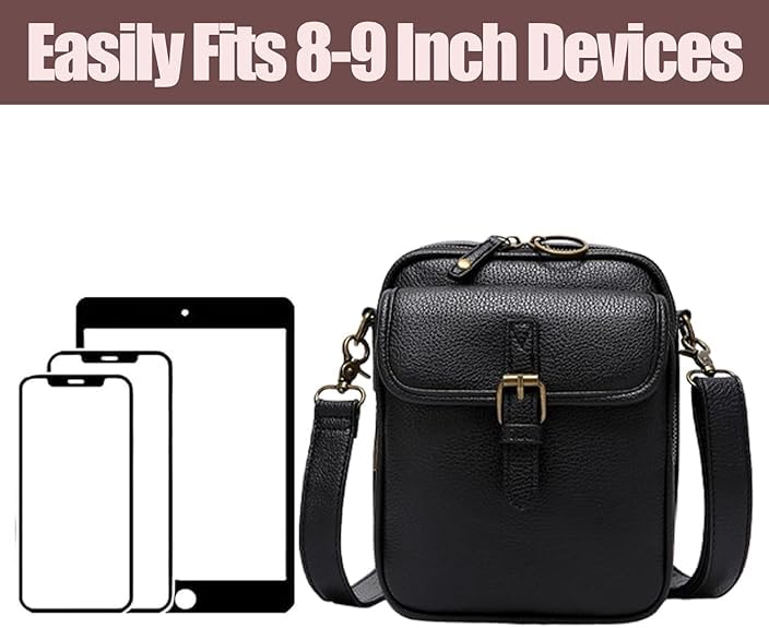 Crossbody Leather Bag, Crossbody Leather Bag for women, with Built in Wallet,Double-Layer Large Vintage Anti-Theft bag2