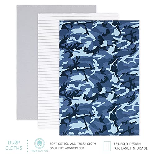 The Peanutshell Newborn Layette Gift Set For Baby Boys - 23 Piece Newborn Boy Clothes & Accessories Set - Fits Newborns To 3 Months - Blue Camo #TOP6