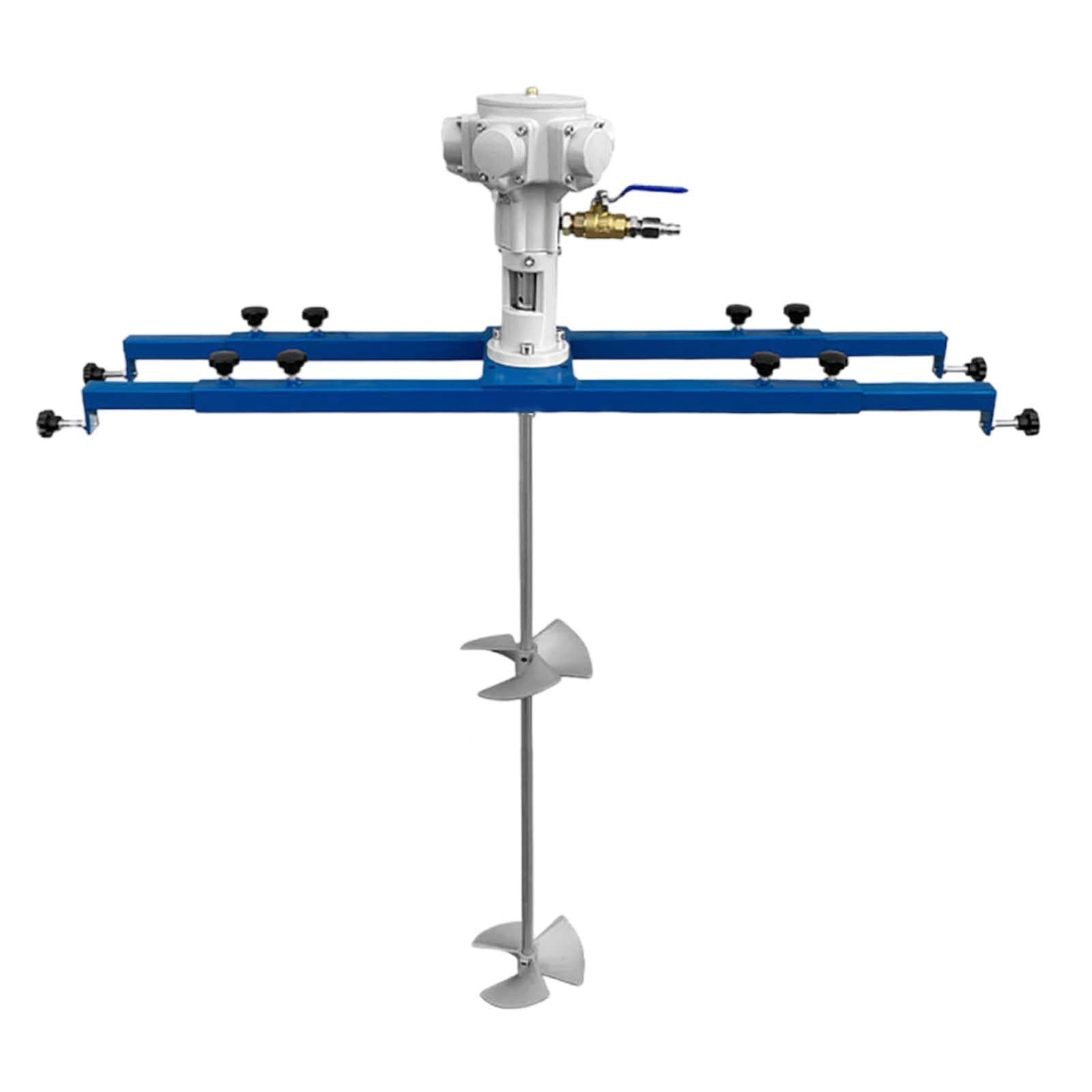 Batidora De AgitacióN En Espiral De Doble Pala, Mezclador De Pintura De 264 Galones, Longitud del Eje De Mezcla: 960 Mm, Velocidad Ajustable De 0-1900 RPM para Soluciones,ThreeBladeImpeller