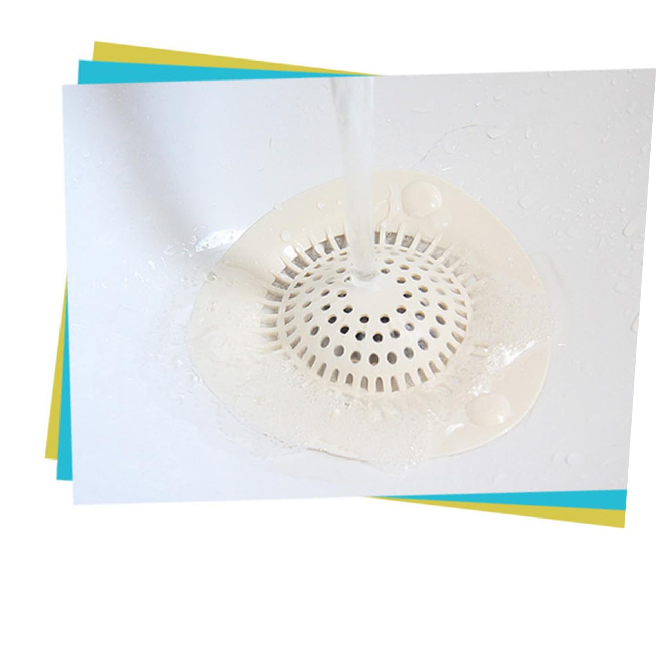 HOMSFOU 12stücke Abfluss Haarfänger Für Küche Und Bad Saugnapf Filter Für Waschbecken Dusche Und Effektiver Schutz Vor Verstopfungen Und Abfälle Großes Weißes