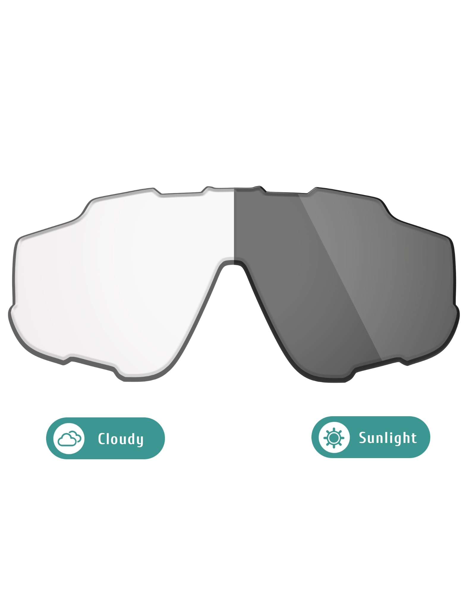 Fiskr Lenti polarizzate di ricambio compatibili con occhiali da sole Oakley Jawbreaker OO9290, resistenti agli urti e vestibilità perfetta