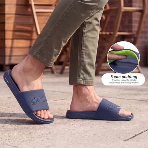 Image of YOHO Drystep Sliders for Men | Waterproof Monsoon Footwear & Rainy Sandals | Skin Friendly Adjustable Strap