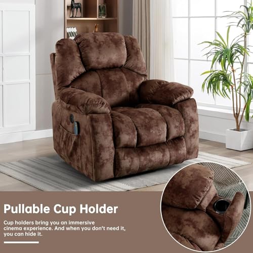 Sillón eléctrico reclinable con masaje Camel Brown miniatura 4