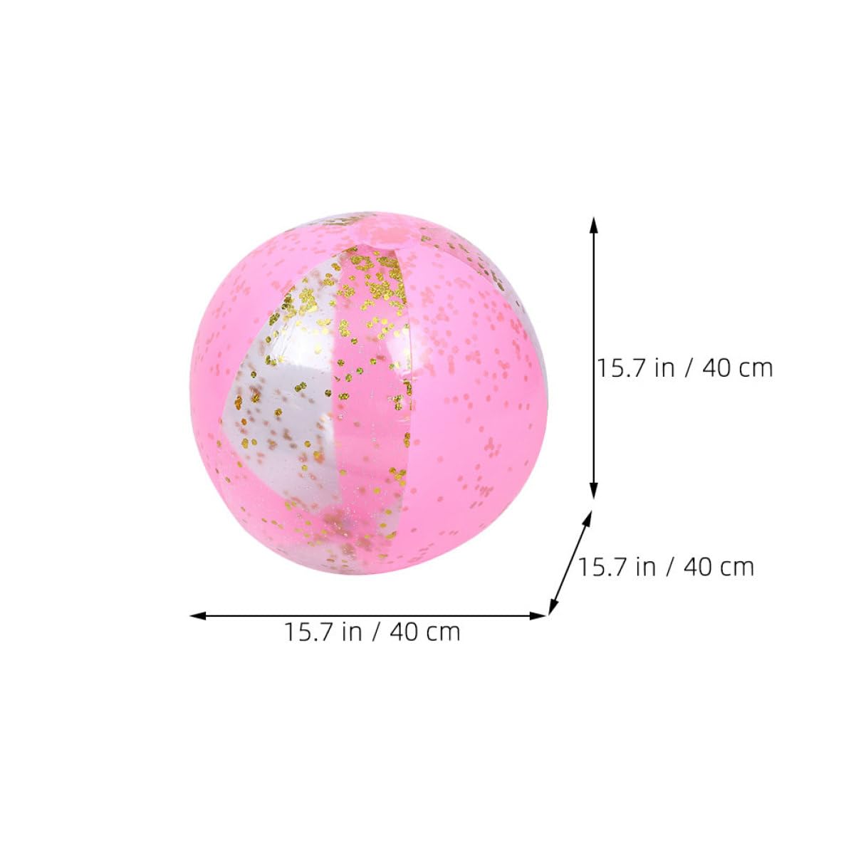 Abaodam 4Pcs Inflatable Beach Balls Glitter Pool for Summer Parties for Swimming Pool and Beach Fun