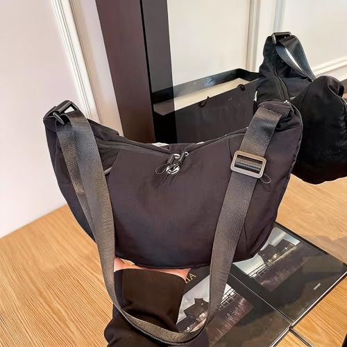 Image of Haneulbit Small Crossbody Bag for Women, Waterproof Nylon Purse with Adjustable Strap, Lightweight Shoulder Bag
