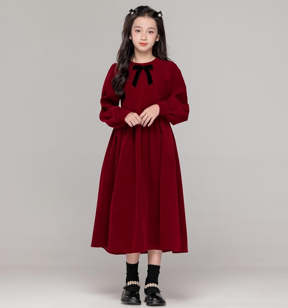 Amazon | [Beveaya] キッズ 赤 ワンピース クリスマス 新年 フォーマル