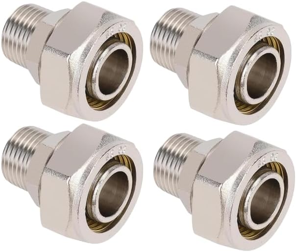 air line kit Maxline M8002 Straight Fitting for 1/2-Inch Tubing with 1/2-Inch Male NPT Thread(Pack of 2)