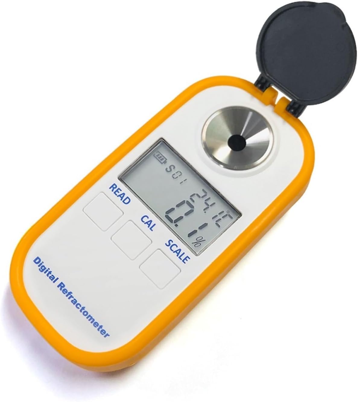Digitales Refraktometer 3-in-1 für Honig, Ahornsirup und Melasse – misst Brix, Feuchtigkeit und Baume, 0-90% Brix, 5,0%-38,0% Feuchtigkeit, 33,0-48,0 Baume