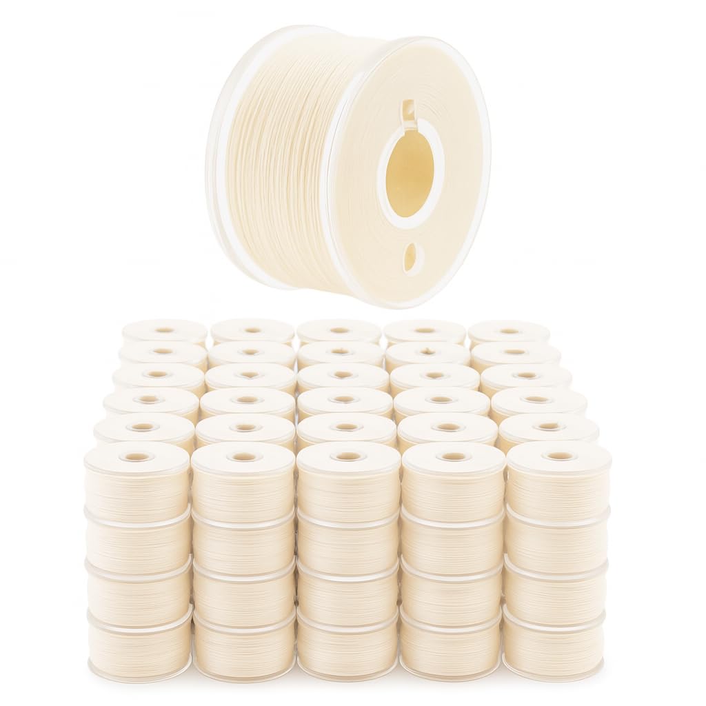 Mandala Crafts Ivory 144 Sa156 Prewound Bobbins For Singer Sewing Machine -15J Sa156 Prefilled Bobbin Thread For Brother Sewing Machine And Embroidery