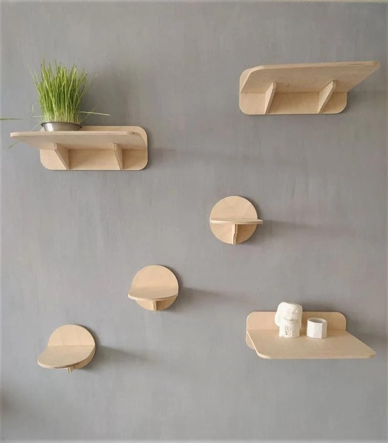 House of Meows MeowScape – Wall-Mounted Cat Shelves Set with 3 Steps for Playtime and Napping/Cat Climbing (B0CW9PFG1J) Amazon Price History, Amazon Price Tracker