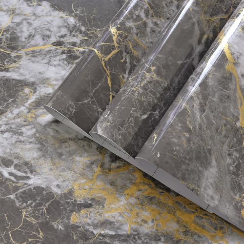 BAYYA Marble Contact Paper for Kitchen Countertop Peel and Stick Wallpaper