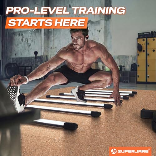Image of SUPERJARE 0.56'' Thick 24 Sq Ft Rubber Top Gym Flooring for Home Gym
