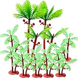 16pcs Palm Tree Decor,Palm Tree Cake Topper,Coconut Tree Cake Decoration,Palm Tree Party Decorations,Jungle Cake Decorations,Palm Trees Decorations,Hawaiian Cupcake Toppers,Beach Cake Decorations