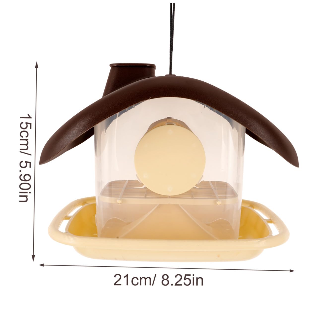 Happyyami 2stücke Hängender Vogelfutterspender Für Balkon Und Garten Wasserdichter Halautomatischer Futterhalter Für Wildvögel Zur Dekorativen Gestaltung Ihres Außenbereichs