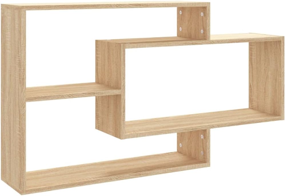 vidaXL Wall Shelf Sonoma Oak Engineered Wood 40.9 x 7.9 x 23.0 in