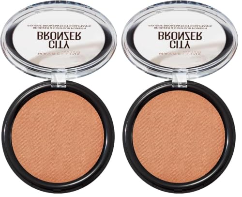 MAYBELLINE New York City Bronze Puder, 8 g (Packung mit 2), 2x 4 g, Matt, Medium, Cool, Neu, Bronzer – Ansicht 1