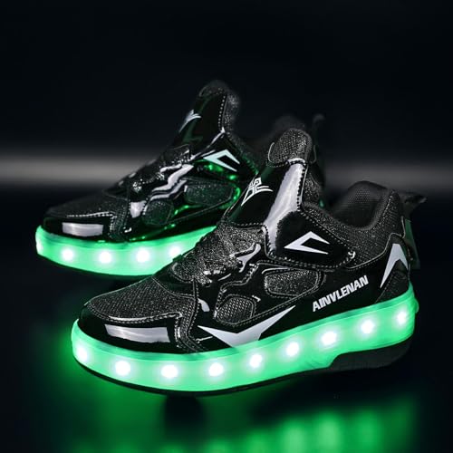 Image of Ylllu Kids LED Roller Skate Shoes with Wheel Light up Roller Shoes Gift for Girls Boys Children