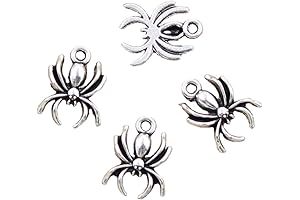 Spiderman Charms for Bracelet Making: 50pcs Halloween Silver Pendants