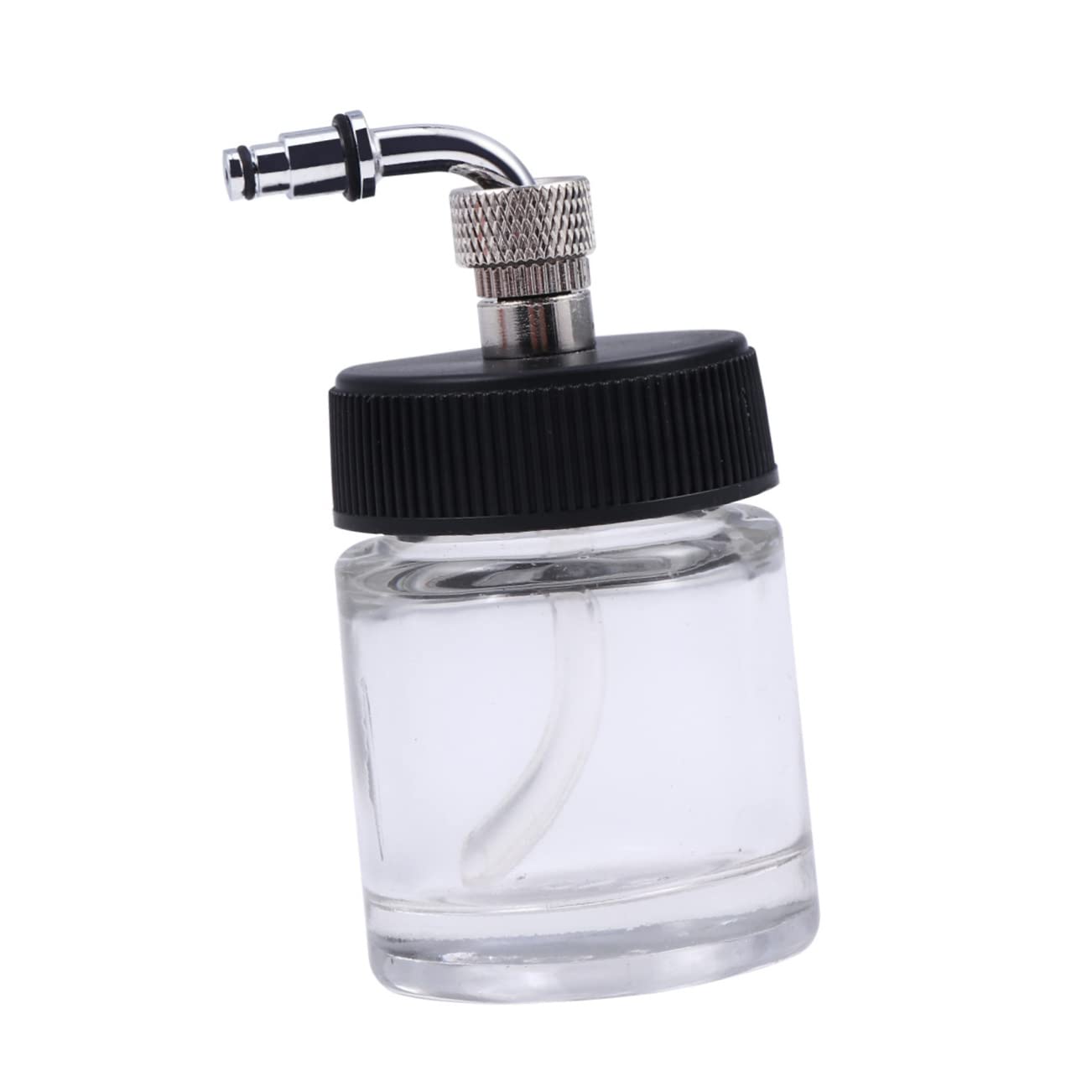 HOMSFOU Glass Airbrush Bottles with Caps for Paint Compatible with Siphon Feed Airbrushes Refillable Model Paint Jars for Art Crafts