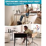 Foot Rest for Under Desk at Work - Ergonomic Under Desk Footrest for Office, Adjustable Foot Stool Desks Footrests with Roller Massager - Leg Support Rest for Office Chair & Gaming Home - Image 5