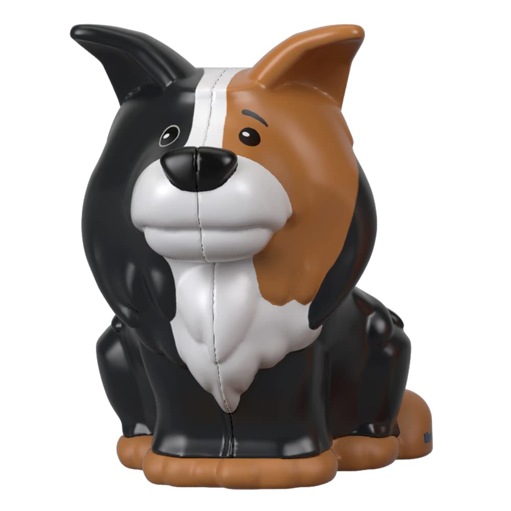 Replacement Part for Fisher-Price Little People Farm Animal Friends Playset - GFL21 - Replacement Black, Grey and White Dog Figure