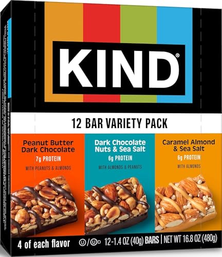 KIND Healthy Snacks Bars Variety Pack, Gluten Free, Low Sugar, Hi...
